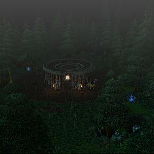 The Lycanus have constructed a temporary center for their planning and shelter. Scouts lefts back at the dark portal came and found the camp two days