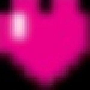 pixel heart blurry