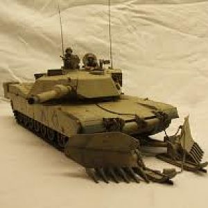 M1A2 Abrams with mine plow