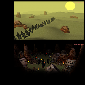 Picture 1:As the men gather there things and leave across the mighty deserts of the world they follow there leader into the barren world not even know