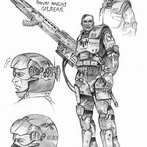 Volpone Blueblood   Gilbear by jeenhoong
My RP character 
Roger Houston. He is a badass.