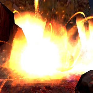 The ULTIMATE BOOM occured underground and shoke the caverns! The Goblins blasted away some cliffs to proceed forward the exit to the surface, which wa