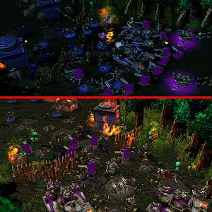 PIC 1:
The battle begins as the overseer ordered his moleman to attack in his strange language.

PIC 2:
The moleman are fleeing from their outpost