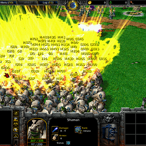 An AoE skill:
Dark Flames - [Level %d]
 Deals damage in an area, and more damage depending on the unit's distance from the target point of where the
