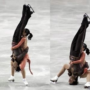 brutal ice skating suplex