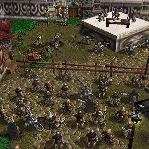 Here we can see a picture of the signing of the Goblin - Dwarf Cooperation Treaty (GDCT). As always peons of the DP are present, too.

The GDCT stat