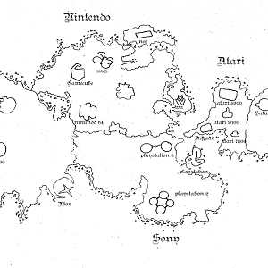 Videogame world continents small