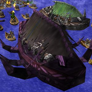 A huge ship approaches! Onboard we can see horrible beasts, waiting to rain havoc on our beach! We must not let them reach the shores! Otherwise we ar
