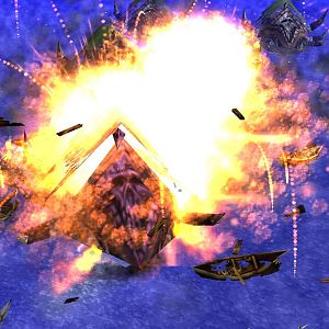 That's how it looks when the two dynamite-boats reached the transport of the moles! Their beasts never made it ashore... without them and with so many