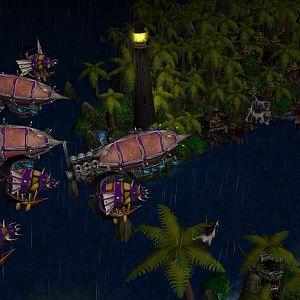 We are here! Finally we have reached Kezan's territory. We arrive at dusk... tit's quiet. Almost too quiet...
The Fairfield's fleet is nowhere to be