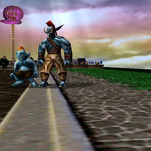 after eating at the krusty krab,daddy troll take his child to the toy store...
