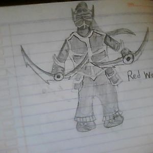 Red warrior...well its not red but black....