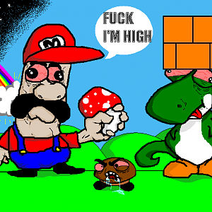 Mario is fucking high... but he always was, if you think about it.