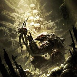 Predator playing with skulls