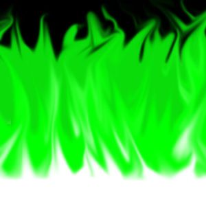 green fire....