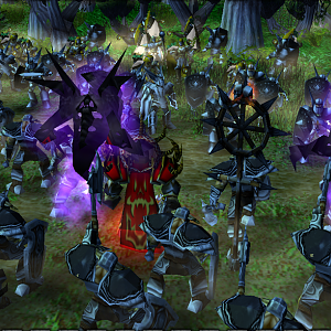 "For the glory of Chaos!"

Chaos Humans along with Void walker joined the battle flanking Silver Army. Surprised by this new attack moral breaks and