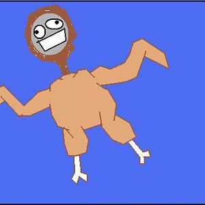This is a Turkey! What the.... What's a turkey doing here?
That's not even a turkey, that's a guy in a turkey suite.