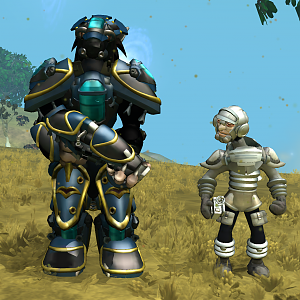 Sizes between  Humans and Yeilbeines.
OBS: The Human creation is not made by me!