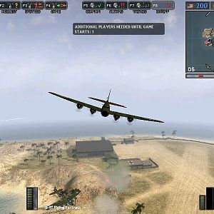 A B-17 Flying Fortress dropping bombs near an airfield at the Battle of Midway.

~Took from Battlegroup 42, a mod for Battlefield 1942