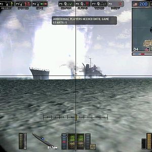 USS Salt Lake City sinking, after taking several torpedoes shots from a Japanese Submarine.

~Took from Battlegroup 42, a mod for Battlefield 1942