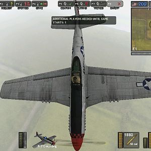 Picture showing the P-51 in flight. You can see the pilot aswell.

~Took from Battlegroup 42, a mod for Battlefield 1942