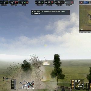 Nose-view of the P-38, after launching some rockets. GET SOME, SONOVABICHES.

~Took from Battlegroup 42, a mod for Battlefield 1942