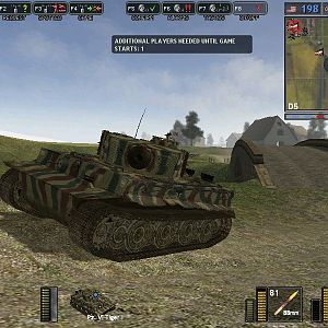 Panzer VI Tiger, pointing to the camera.

~Took from Battlegroup 42, a mod for Battlefield 1942