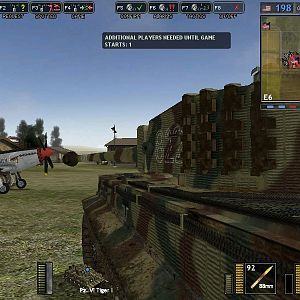 Tiger, aiming to the P-51. NO... I CAN'T... KILL HER... SHE IS TOO... BEAUTIFUL... NOOOOO...

~Took from Battlegroup 42, a mod for Battlefield 1942