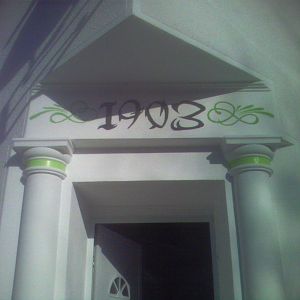 Our Bistro, i've painted the Logo above the Entrance