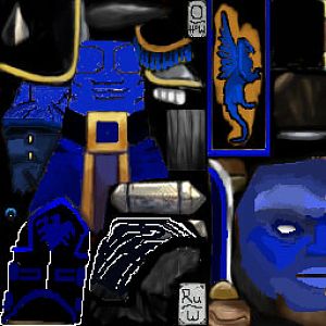 My 6'th skinn, Admiral Proudmoore. Was gonna make him like sea lord first but then drowned and now it looks, weird. 

To much blue!