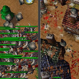 Bombard

The caster creates lots of catapults, the target area can not be left and BOOOOM all gonna smashed there.