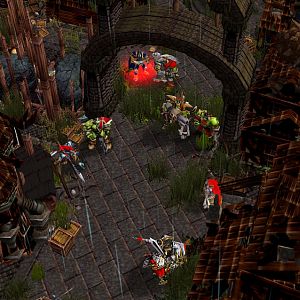 Peon Derakos here reporting from Kezan.

Hunter and the Redscar Trading Co. have taken the archway in the city center! The machines have retreated n