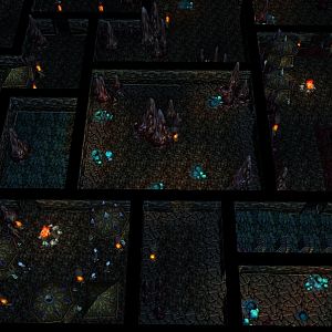 GoblinCave

I've made enough variations of the walls Misha made me that I could re-do Diablo I, and this is the catacombs version used to create a m