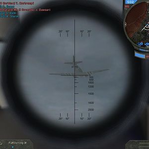 FlaKVierling scope, aiming an American Douglas DC-3/C-47 Skytrain.

~Took from Forgotten Hope 2, a WW2 mod for Battlefield 2.