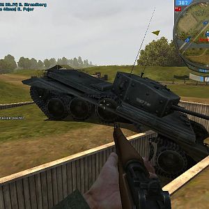 British Cromwell Tank(in Canadian service) bug.

~Took from Forgotten Hope 2, a WW2 mod for Battlefield 2.