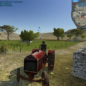 German soldier driving an Tractor. Don't worry, it is a secret Nazi weapon.

~Took from Forgotten Hope 2, a WW2 mod for Battlefield 2.