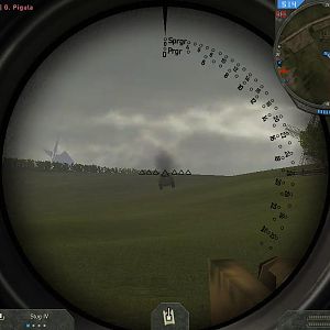 StuG IV aim view, about to fire against a M4A1 Sherman.

~Took from Forgotten Hope 2, a WW2 mod for Battlefield 2.