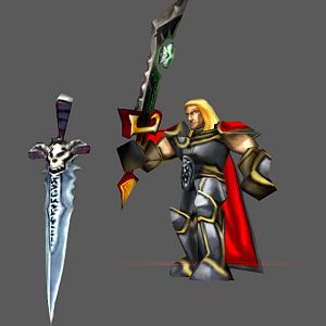 Arthas throwing down Frostmourne for the corrupted Ashbringer. lol Modeling is fun!