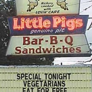 funny bar b q sign