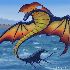 These beasts were especially bred for subterranean and aerial locomotion!! I present: the Couatl!