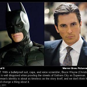 Okay. I'm pretty sure that a guy, wearing a black suit, with bat ears is....DEFINITELY SUPERMAN! The irony is that the next picture on the slideshow w