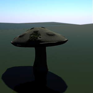 mushroom in water