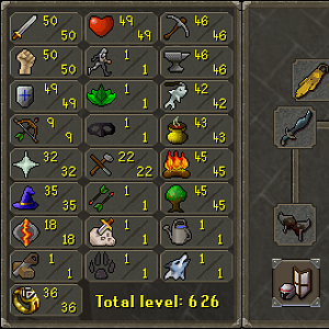 RuneScape Character Sheet
 - Made by me.