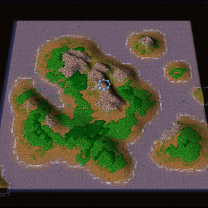 Arieal of the map in the summer
