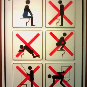 restroom sign in japan