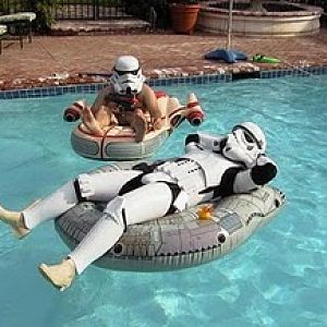 stormtroopers in the pool