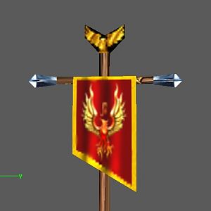 The High Elves flag with their insignia on it.