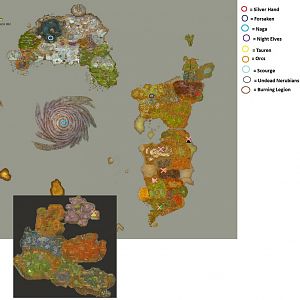 Race Starting Points - Rough depiction of where races will be starting and basically what races will be implemented/available