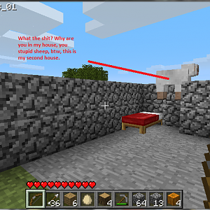 minecraft sheep in my house