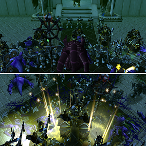 "Glorious Charge"

Outside the palace, chaos forces were fighting against Neon Knights. While Neon Knights did manage to keep attackers at bay the c
